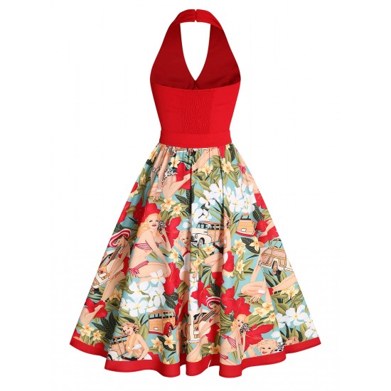 Red  Pin-Up Girls Romper & Skirt