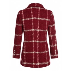 Red  Christmas Scottish Plaid Jacket