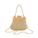 Handmade Straw Pearl Chain Handbag & Crossbody Bag