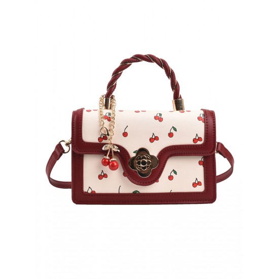  Cherry Flap Crossbody Handbag