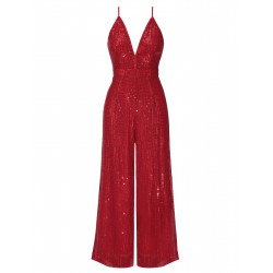 Solid Shiny Slip Vintage Jumpsuit