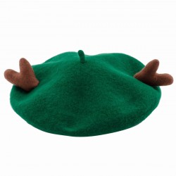  Solid Antlers Wool Berets