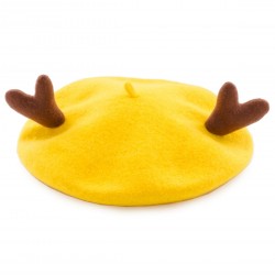  Solid Antlers Wool Berets