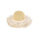 Handmade Ruffia Straw Organza Sun Hat